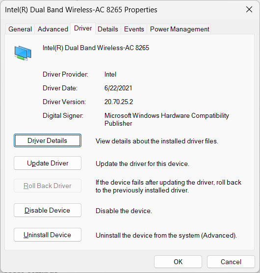 Xem thông tin chi tiết Network Adapter Windows