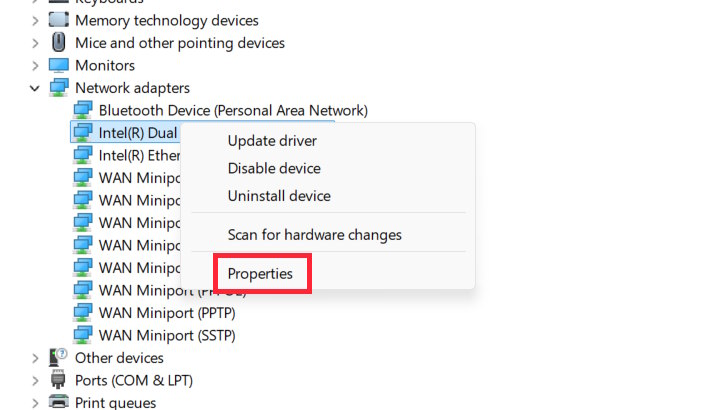 Truy cập Device Manager xem Network Adapter