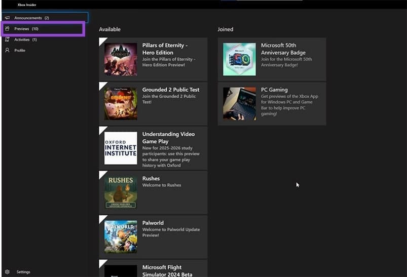 Xbox Insider Hub