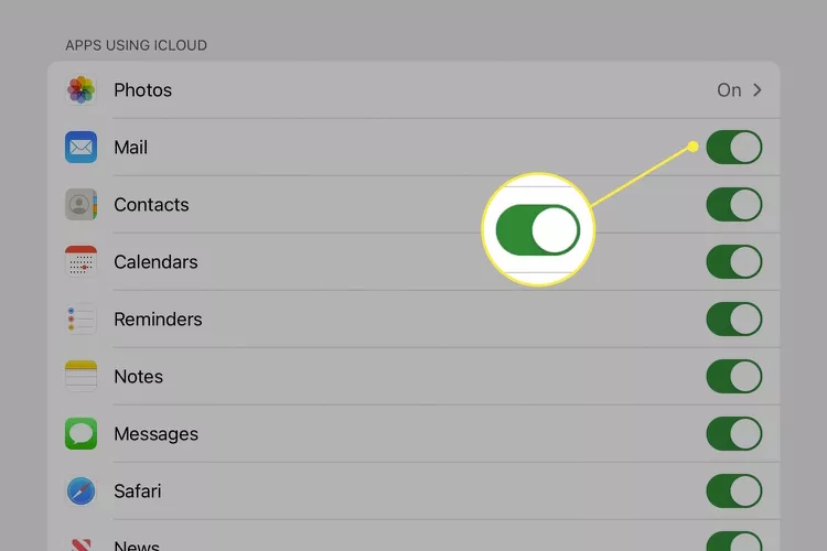 Tắt đồng bộ ứng dụng trên iPad