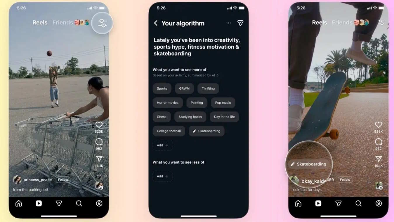 Chỉnh đề xuất video Reels