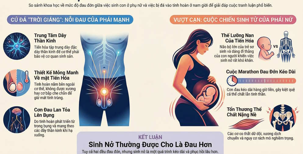 Kết luận sinh nở đau hơn