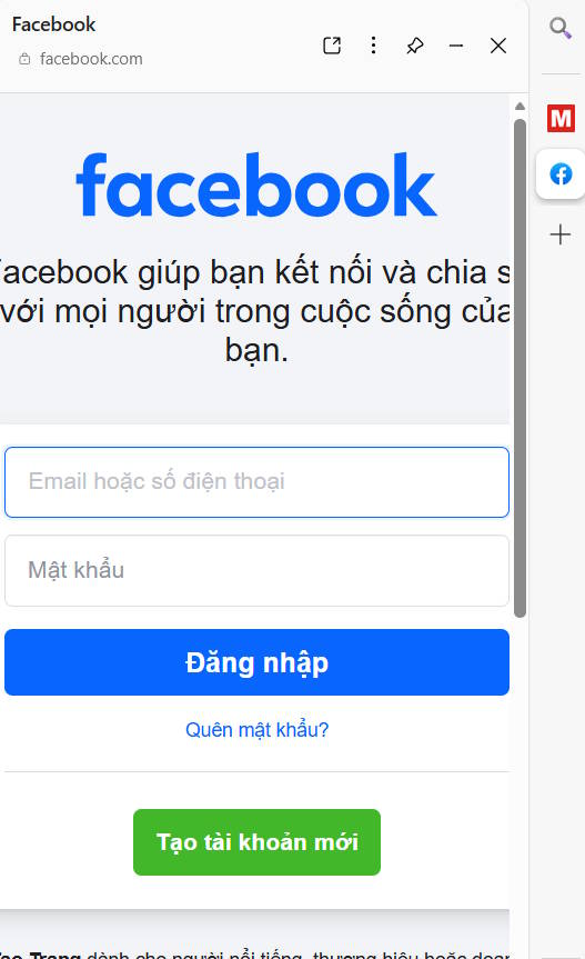 Thanh bên truy cập nhanh trên Edge