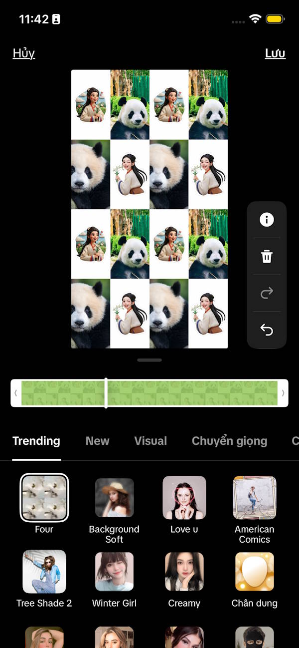 Thêm hiệu ứng ảnh ghép TikTok