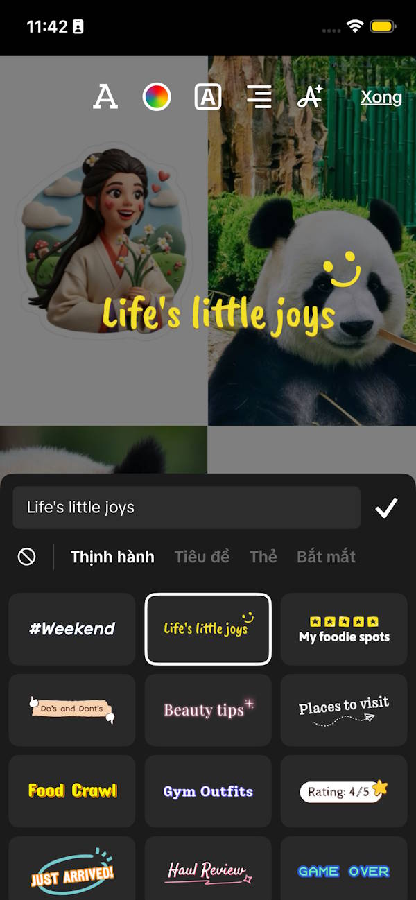 Thêm chữ vào TikTok