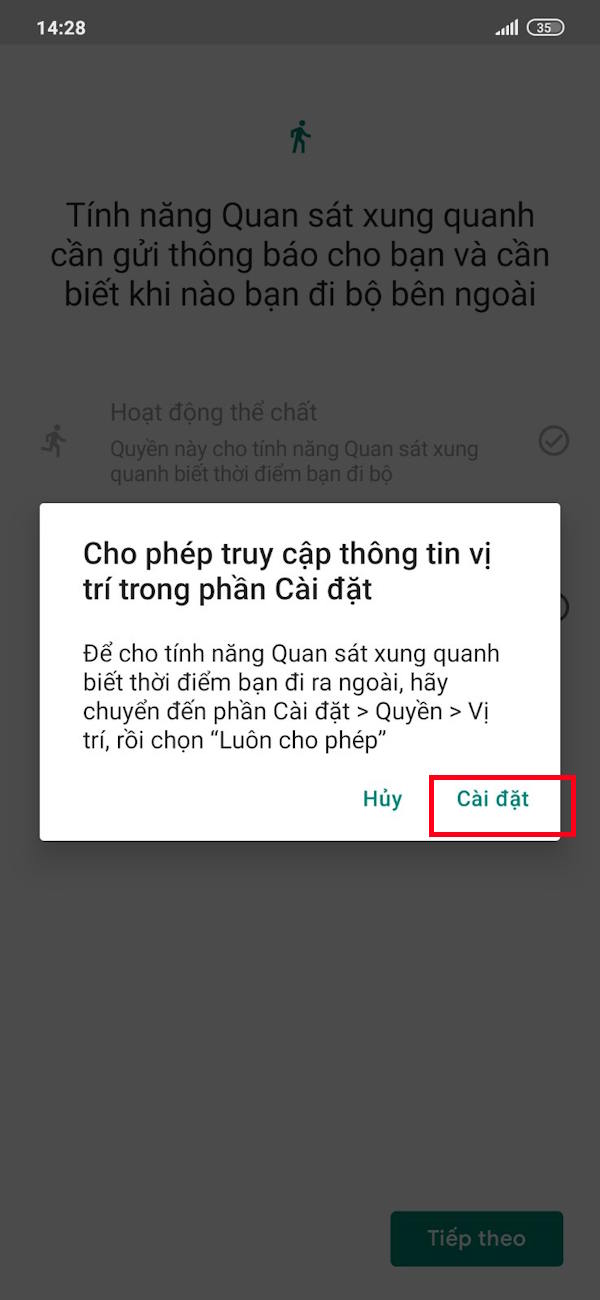 Digital Wellbeing luôn dùng vị trí