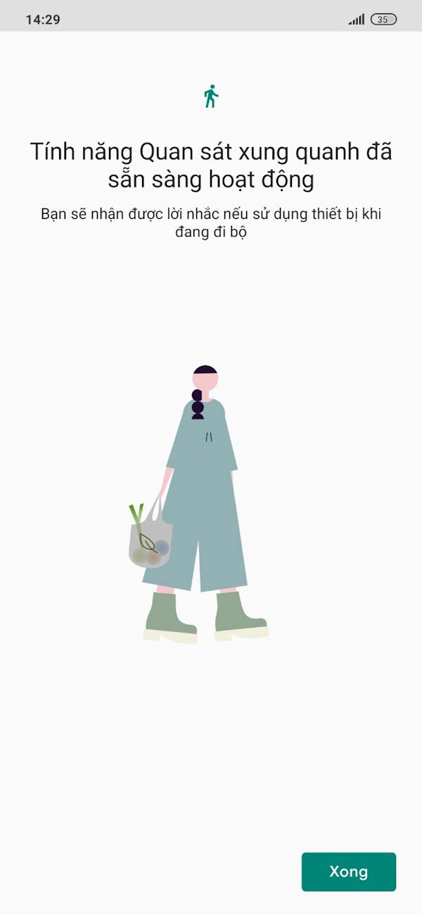 Cảnh báo va chạm khi đi bộ trên Android