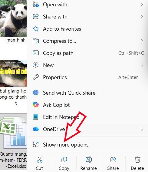 Mở tùy chỉnh tệp Windows