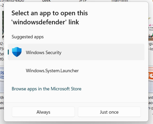 Quét tập tin bằng Microsoft Defender từ menu chuột phải