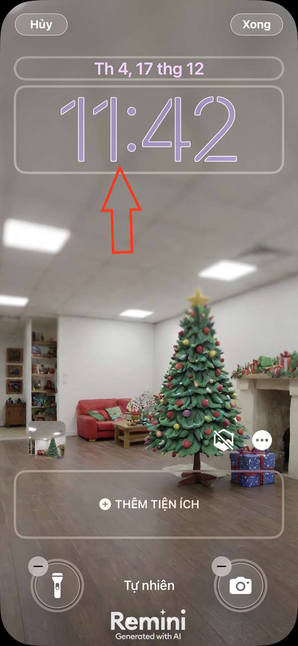 Chỉnh đồng hồ màn hình khóa iPhone