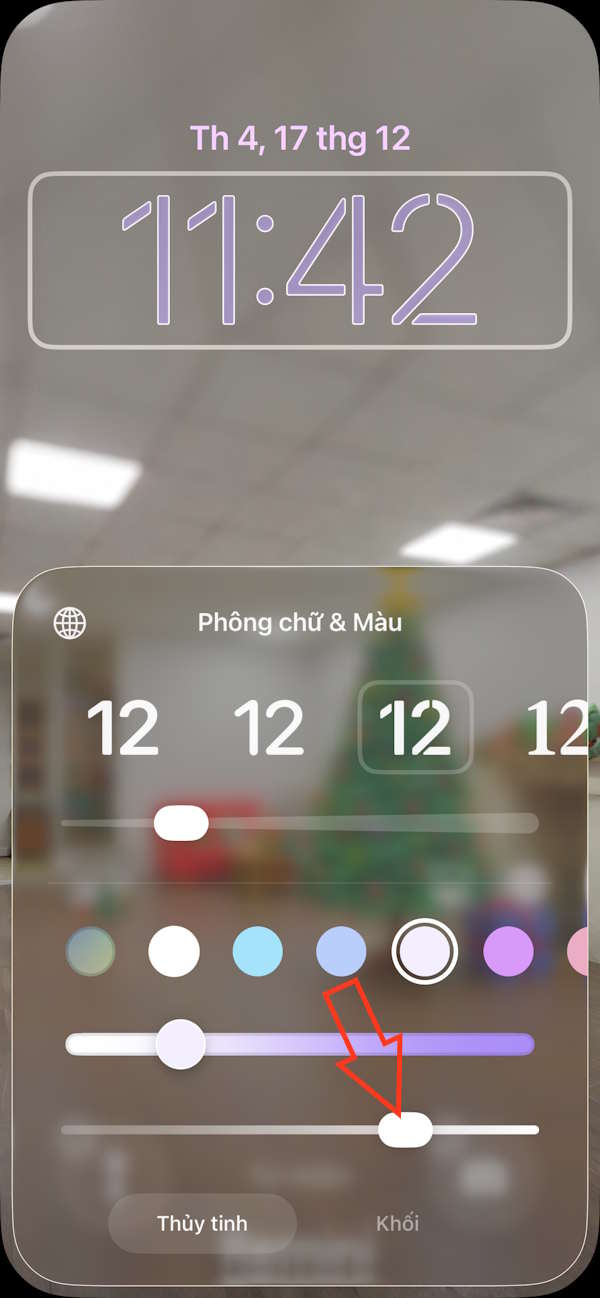 Thanh hiệu ứng Liquid Glass