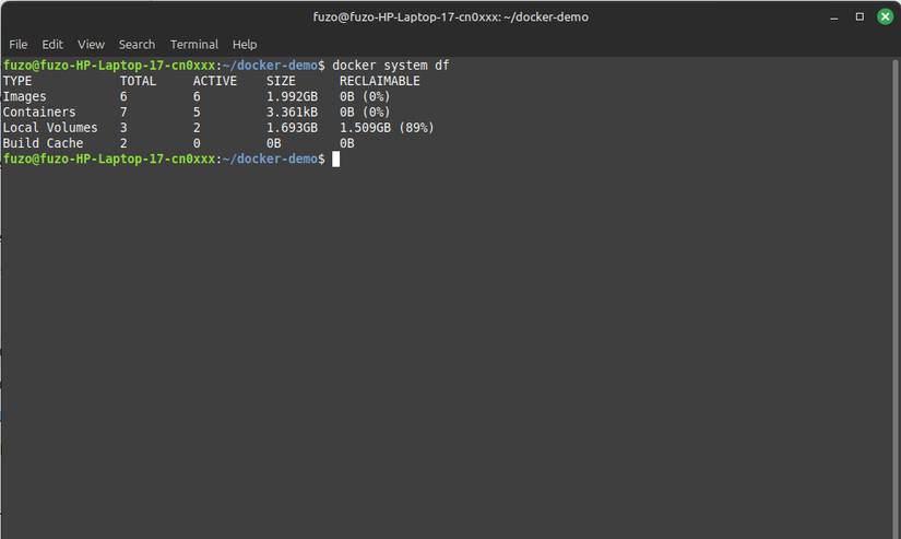 Sử dụng prune để hiển thị các tài nguyên không sử dụng