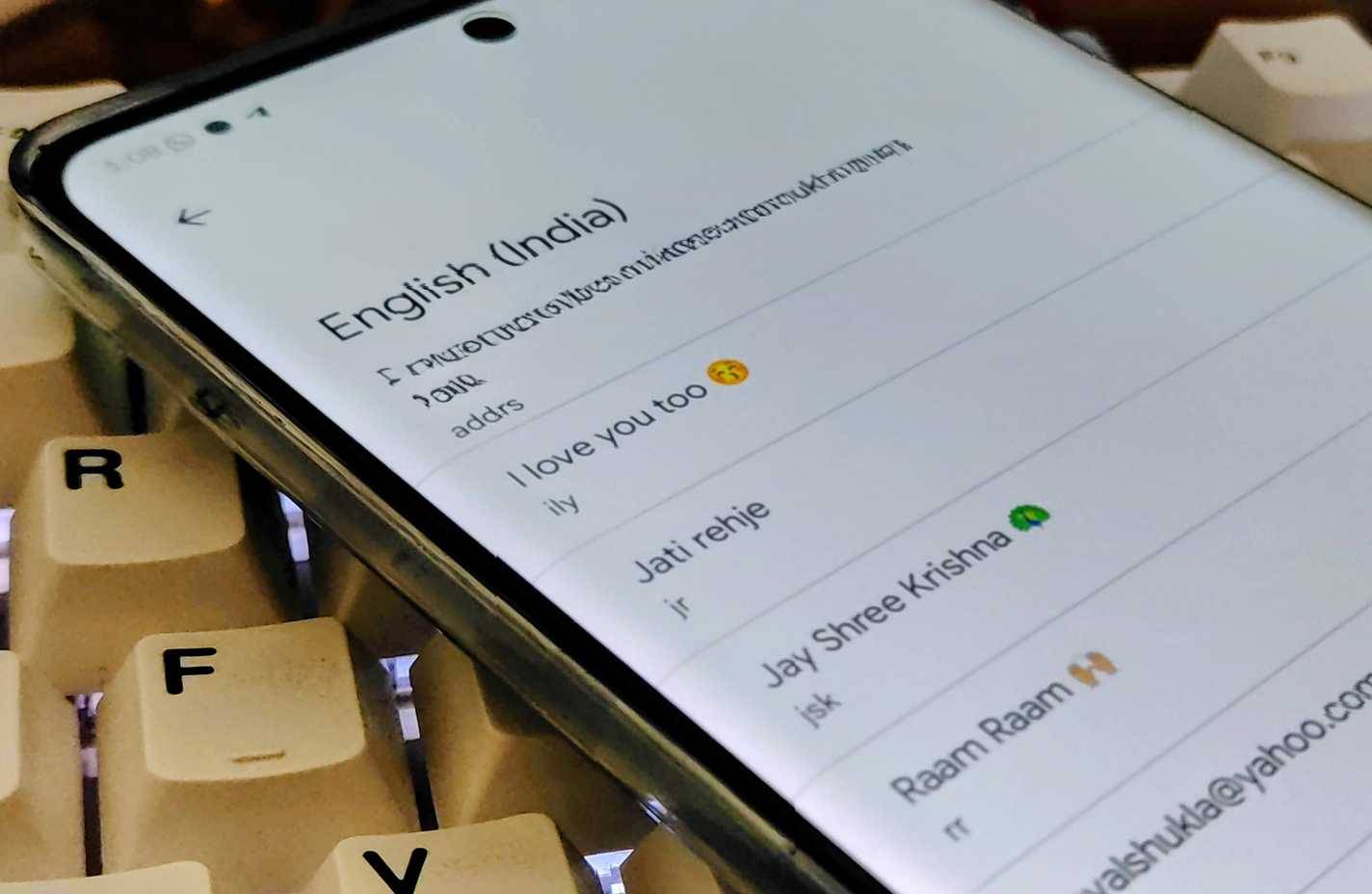 Shortcut văn bản trong Gboard