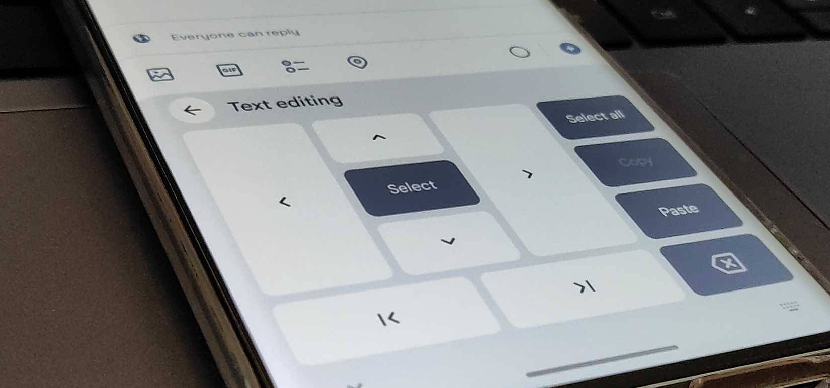 Trình soạn thảo văn bản trong Gboard