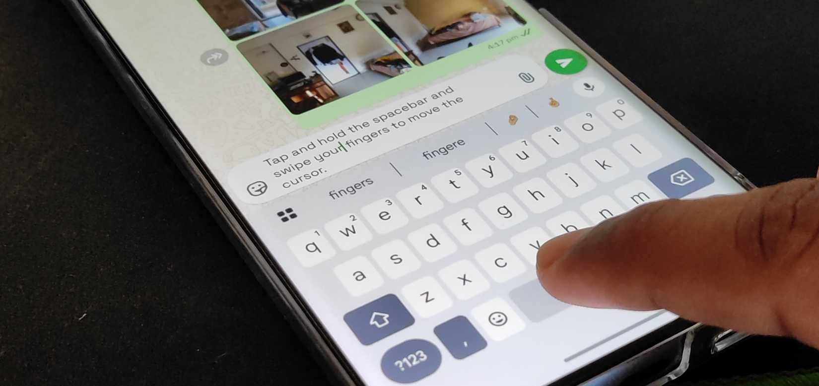 Điều khiển con trỏ bằng phím cách trên Gboard trên Android