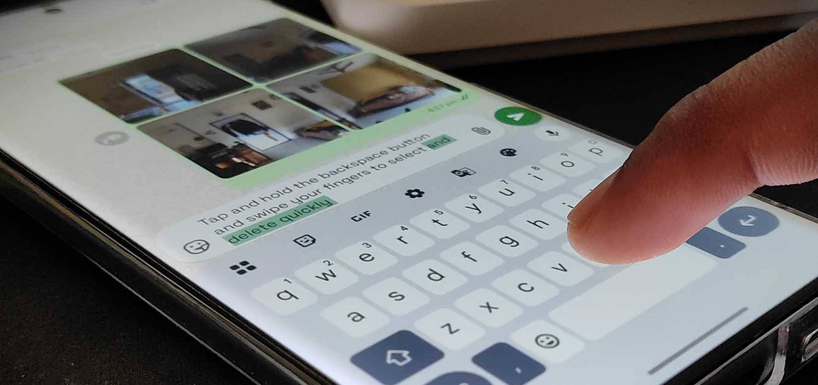 Tính năng vuốt để xóa bằng phím backspace trên Gboard