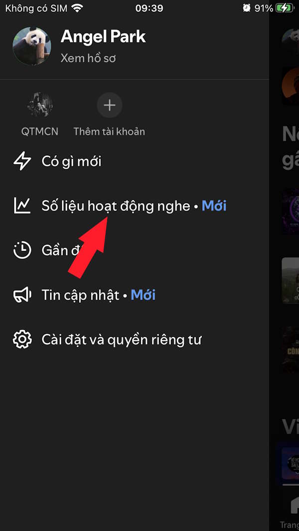 Số liệu nghe hàng tháng Spotify