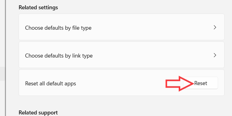 Reset ứng dụng mặc định trên Windows