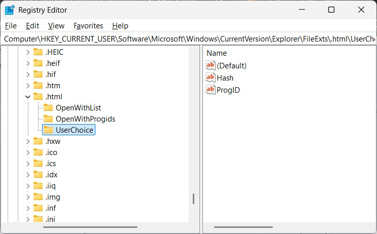 Reset ứng dụng mở rộng cho tệp