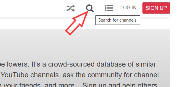 Biểu tượng tìm kiếm trên SimliarChannels