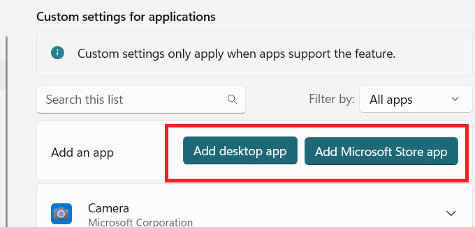 Chọn ứng dụng cài đặt GPU mặc định
