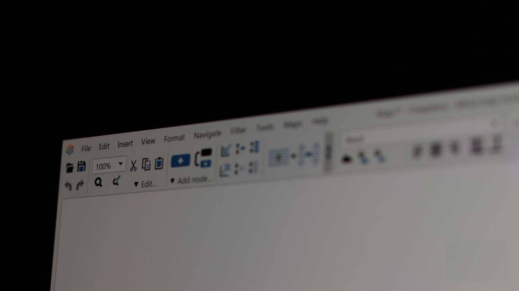 Thanh tiêu đề Freeplane với các công cụ