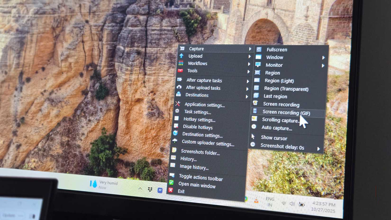 Tùy chọn chụp màn hình của ShareX