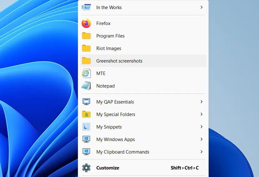 Truy cập nhanh với Quick Access Popup