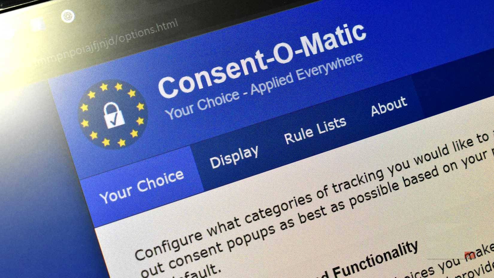 Tiện ích mở rộng trình duyệt bảo mật Consent-o-matic 
