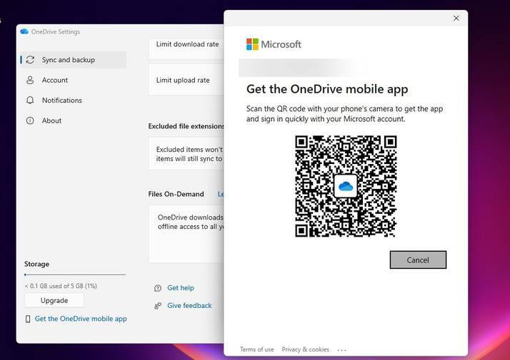 Tải ứng dụng OneDrive dành cho thiết bị di động