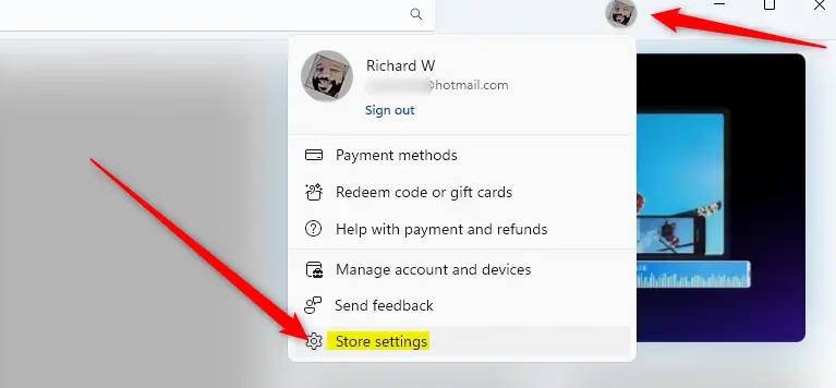 Cài đặt Microsoft Store