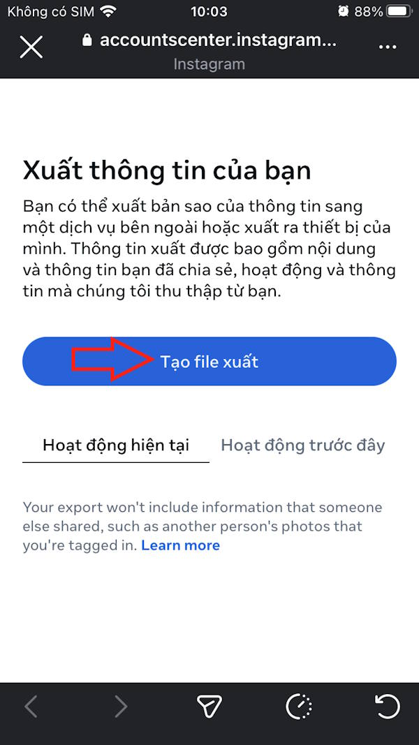 Tạo file xuất 