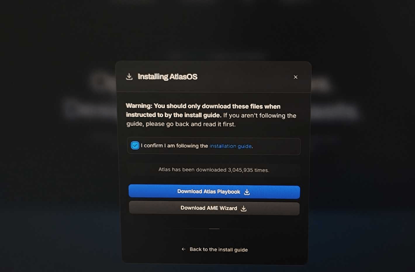 Trang web tải xuống gói AtlasOS
