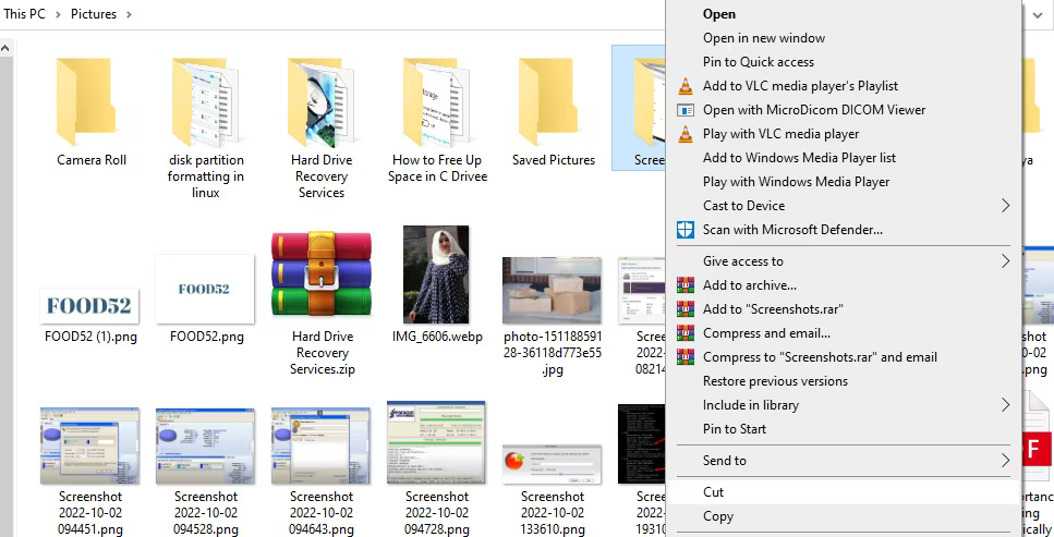 Di chuyển file sang ổ khác