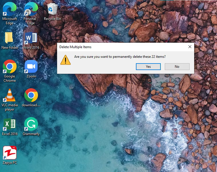 Xóa sạch Recycle Bin