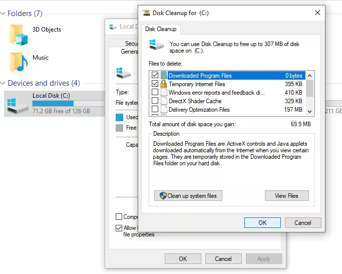 Chọn và xóa file