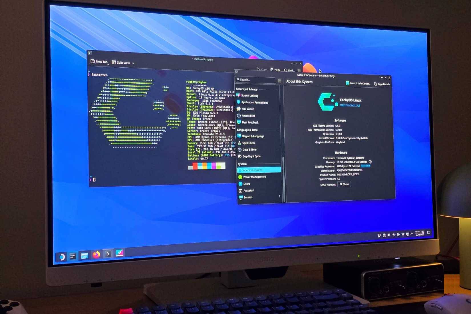 CachyOS đang chạy trên máy tính