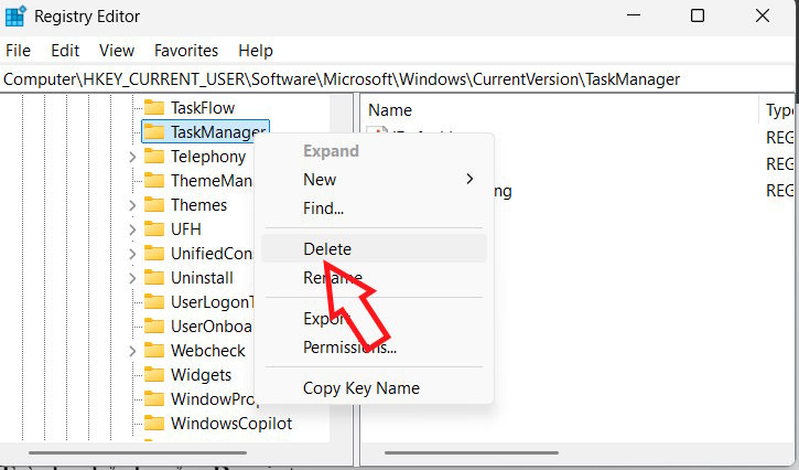 Sử dụng Trình chỉnh sửa Registry