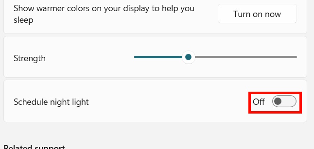 Hướng dẫn lên lịch bật Night Light trên Windows 11