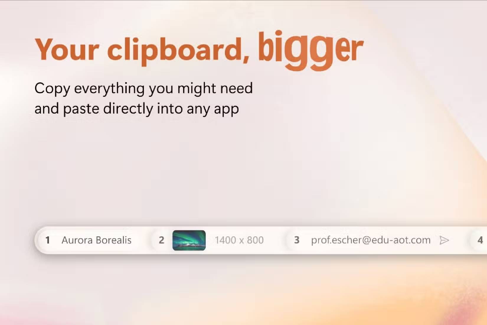 Những gì ClipShelf có thể làm, bao gồm cả hình ảnh và email