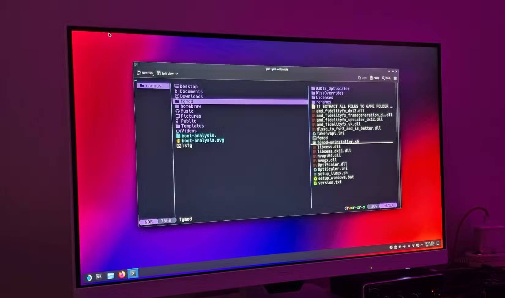 Yazi đang chạy trên Linux