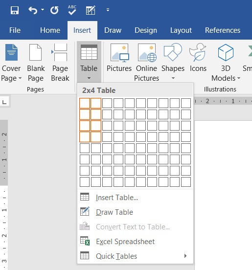 Tạo bảng trong Word