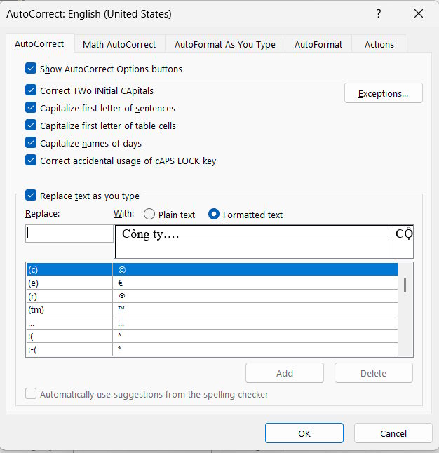 Tạo viết tắt cho quốc hiệu tiêu ngữ trong Word