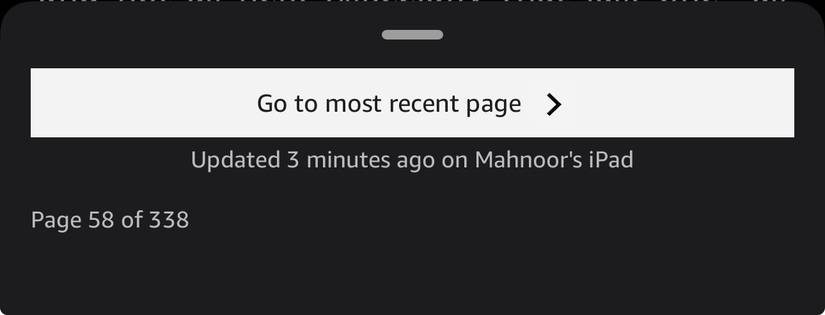 Quay lại trang gần đây nhất trong ứng dụng Kindle
