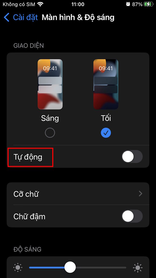 Tắt tự động bật sáng iPhone