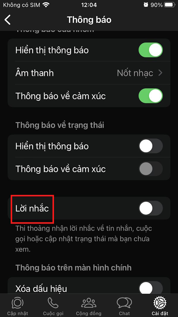 Tắt thông báo tag bạn bè WhatsApp