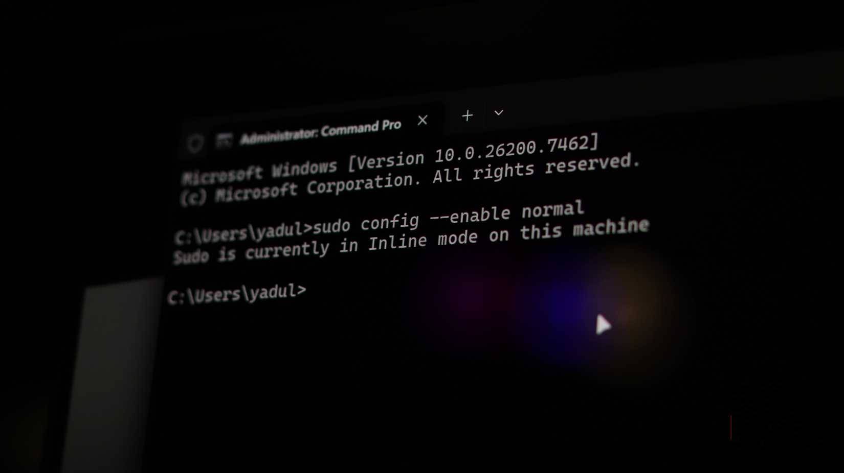 Lệnh cấu hình Sudo trong terminal Windows