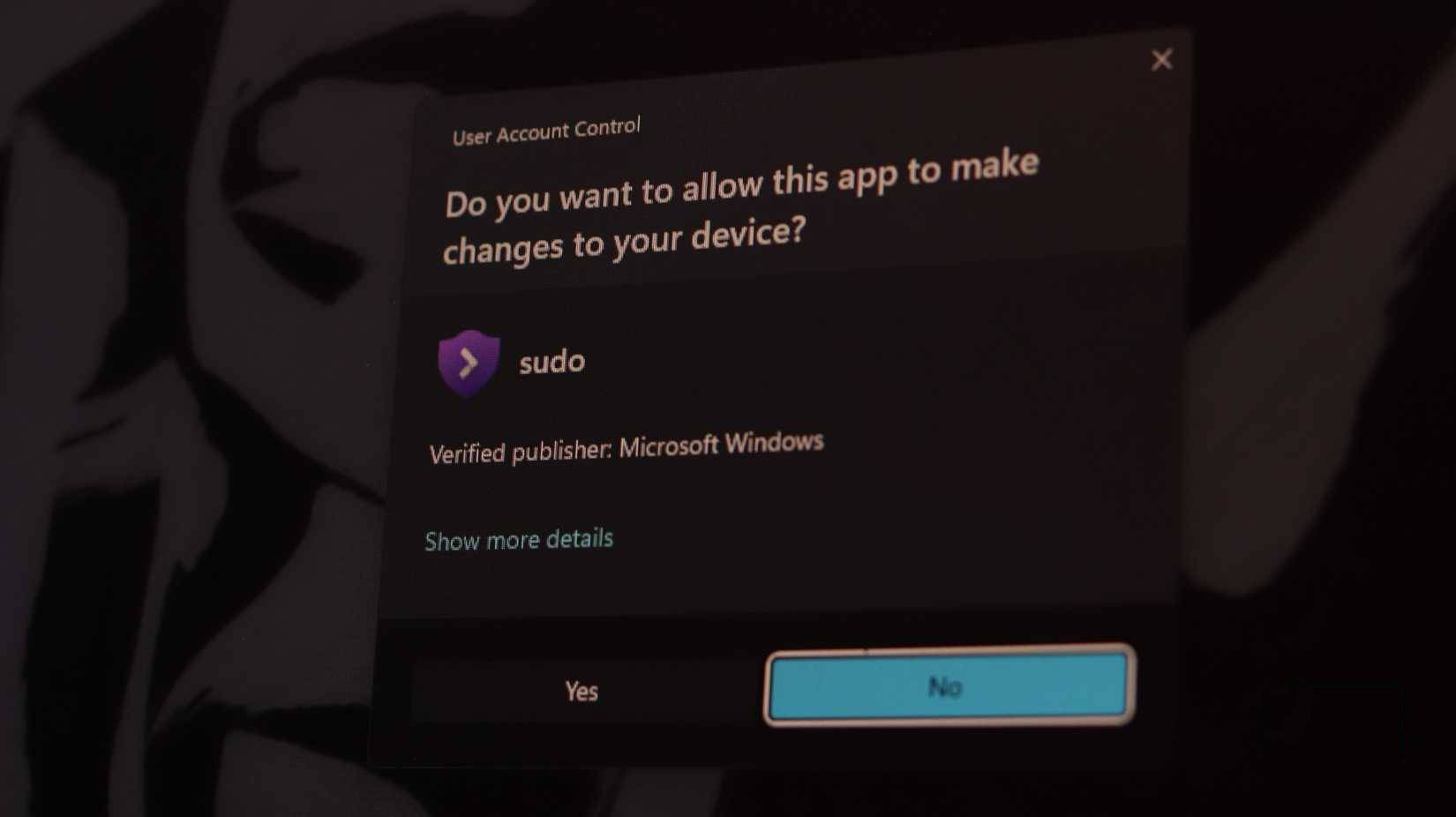 Lời nhắc UAC của sudo trên Windows 11