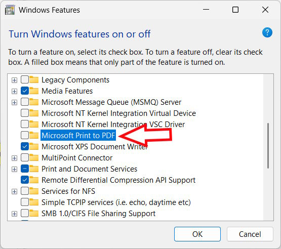 Cách xóa Microsoft Print to PDF trong Windows 11