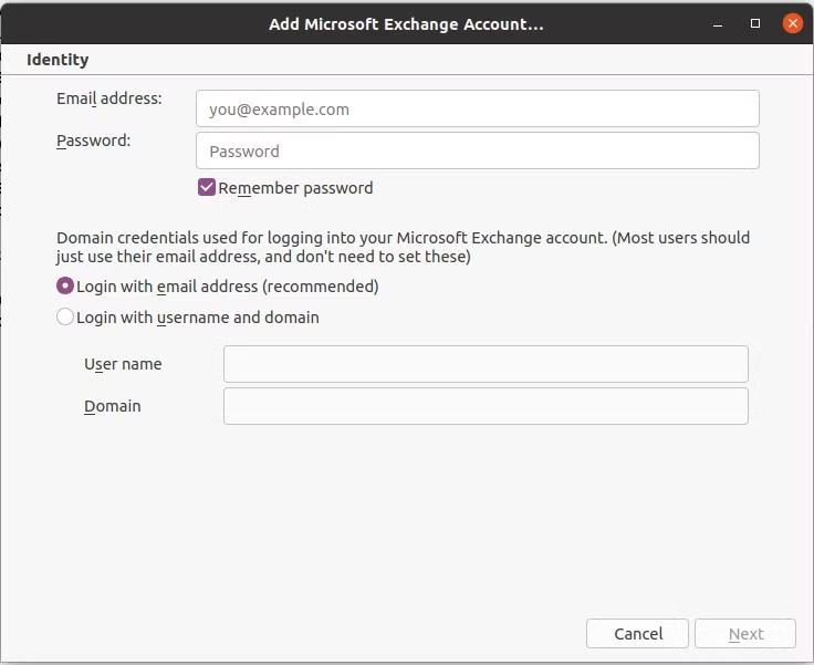 Thêm email Exchange vào Thunderbird